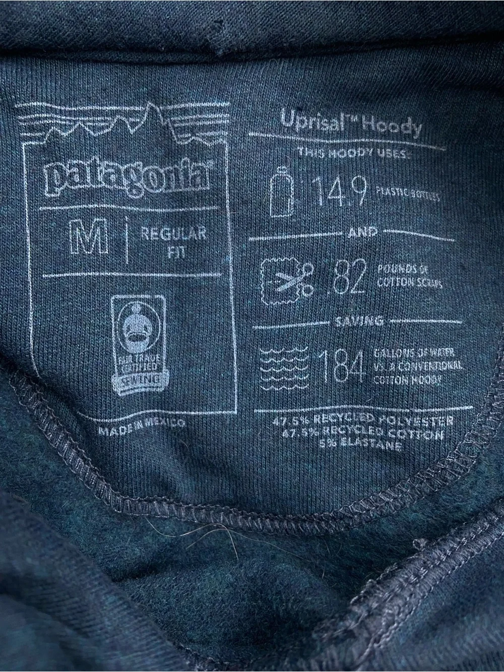 Patagonia Line Logo Ridge Uprisal Hoodie Blue Medium